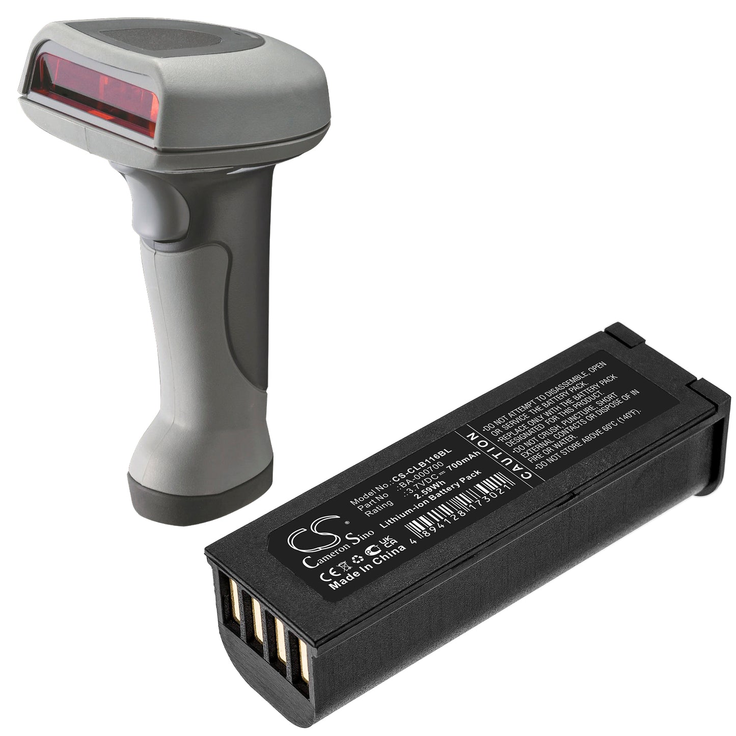 Replacement Battery for CipherLab 1166 – Barcode Scanner – 700mAh / 3.7V - image 4