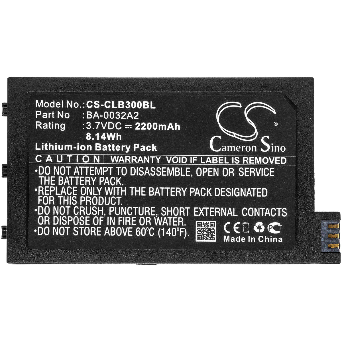 Replacement Battery for CipherLab CP30 – Barcode Scanner – 2200mAh / 3.7V