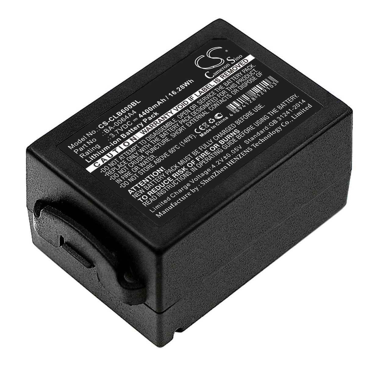 Replacement Battery for CipherLab CP60 – Barcode Scanner – 4400mAh / 3.7V