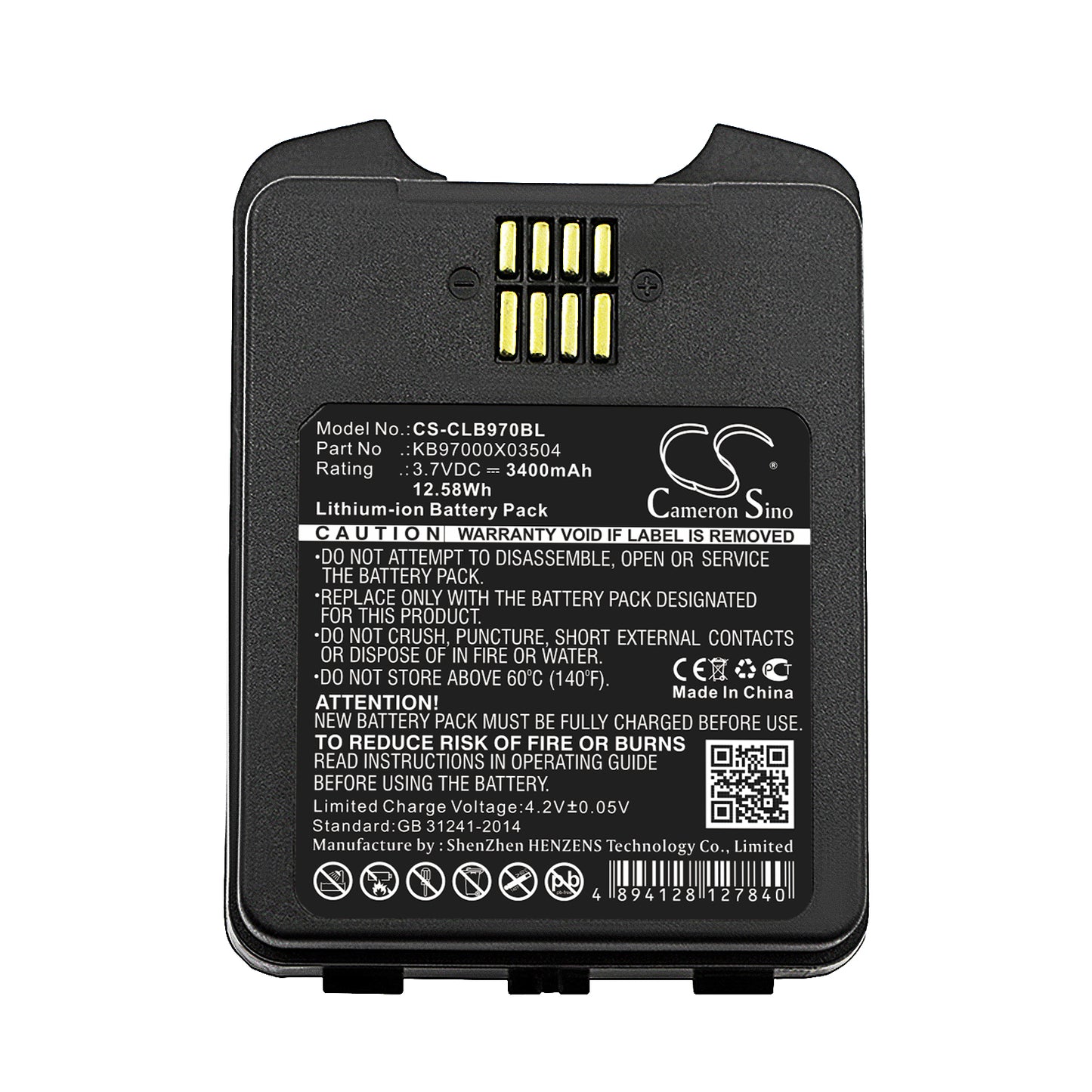 Replacement Battery for CipherLab 9700 – Barcode Scanner – 3400mAh / 3.7V - image 3