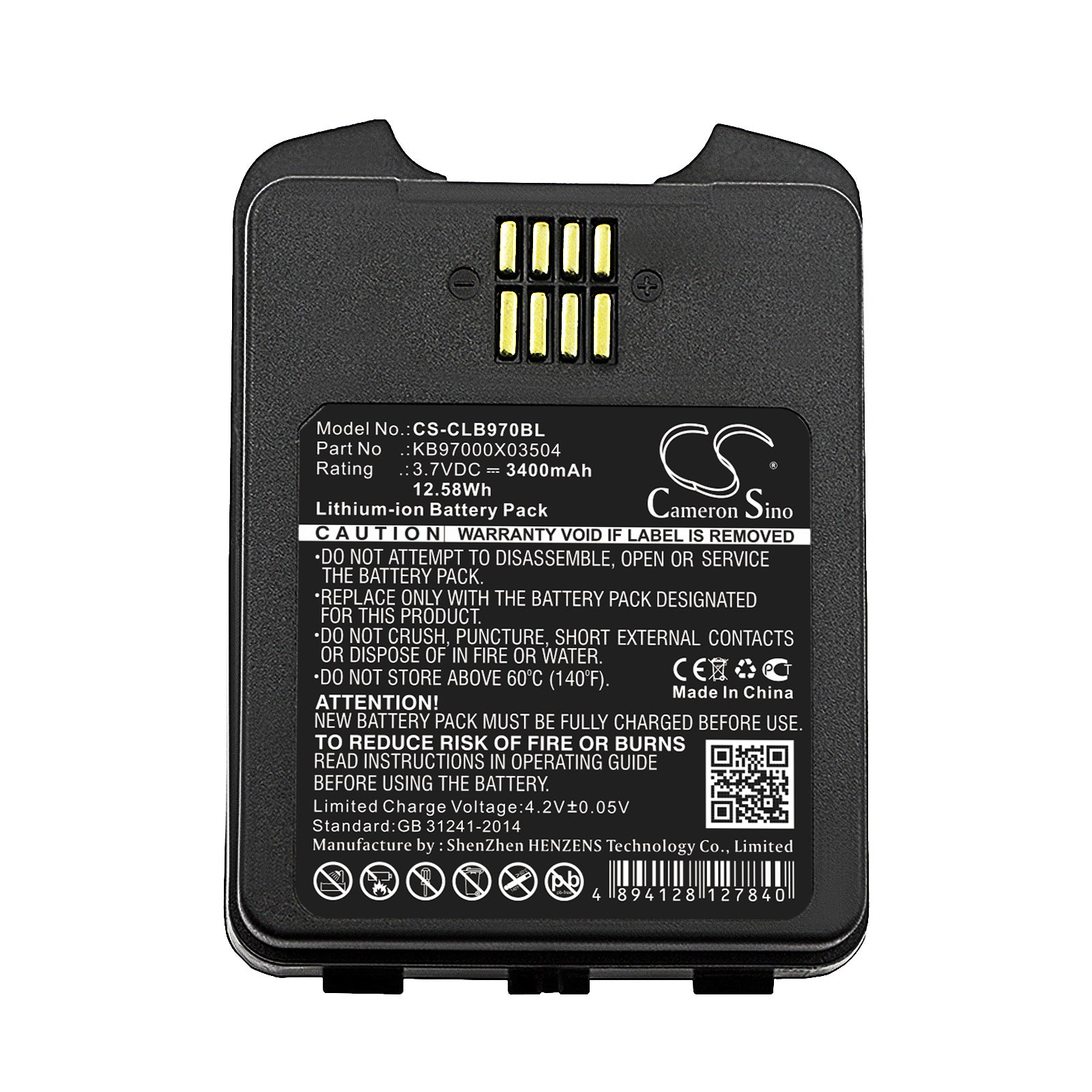 Replacement Battery for CipherLab 9700 – Barcode Scanner – 3400mAh / 3.7V - image 3