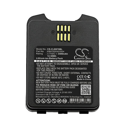 Replacement Battery for CipherLab 9700 – Barcode Scanner – 3400mAh / 3.7V - image 3