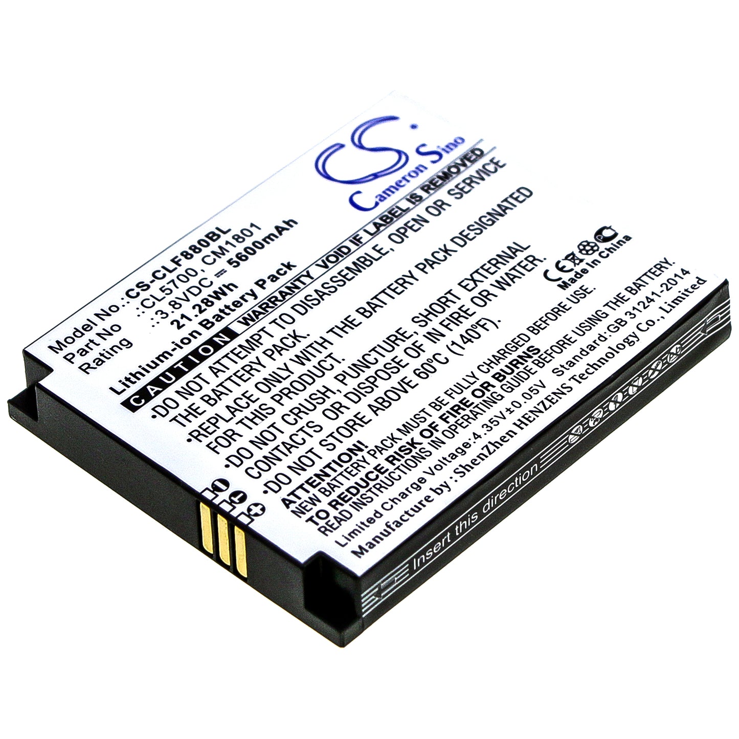 Replacement Battery for Cilico F880 – Barcode Scanner – 5600mAh / 3.8V - image 1