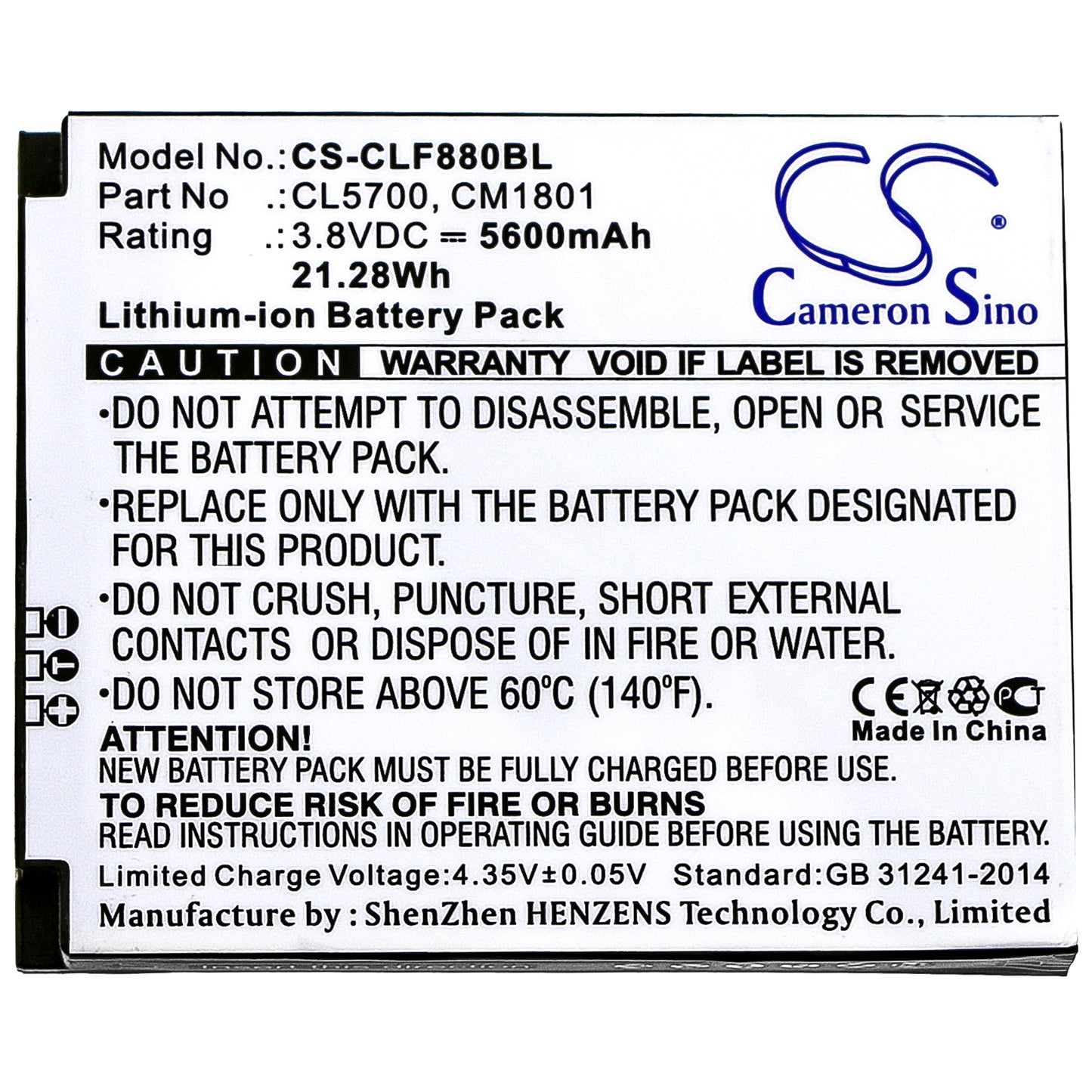 Replacement Battery for Cilico F880 – Barcode Scanner – 5600mAh / 3.8V - image 3