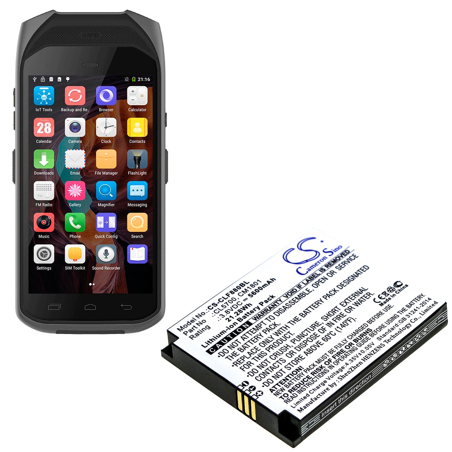 Replacement Battery for Cilico F880 – Barcode Scanner – 5600mAh / 3.8V - image 4