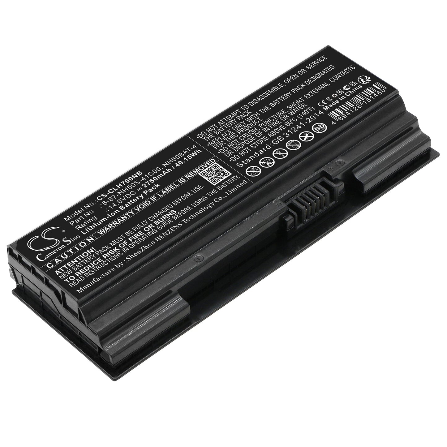 Replacement Battery for Clevo  NH50ED – Notebook, Laptop – 2750mAh / 40.15Wh / 14.6V