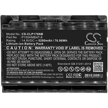 Replacement Battery for Clevo | Sager | Thunderobot | Terrans Force | Nexoc | Hasee | Schenker Nexoc G505 – Notebook, Laptop – 5200mAh / 14.8V - image 3