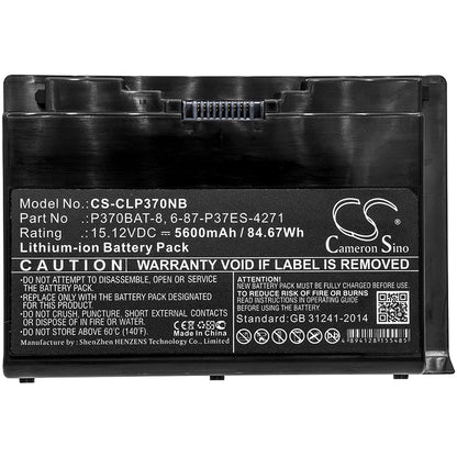 Replacement Battery for Clevo | Terrans Force | Sager | Schenker P370SM3 – Notebook, Laptop – 5600mAh / 15.12V - image 3