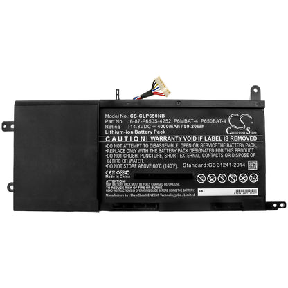 Replacement Battery for Nexoc | Advent | Terrans Force | Sager | Thunderobot | Clevo | Schenker | Eurocom | Hasee G734II – Notebook, Laptop – 4000mAh - image 3