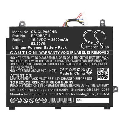 Replacement Battery for Schenker  Key 15 – Notebook, Laptop – 3500mAh / 53.2Wh / 15.2V