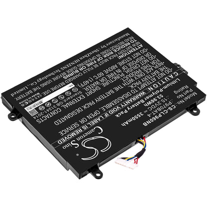 Replacement Battery for Clevo  P960 – Notebook, Laptop – 3550mAh / 53.96Wh / 15.2V