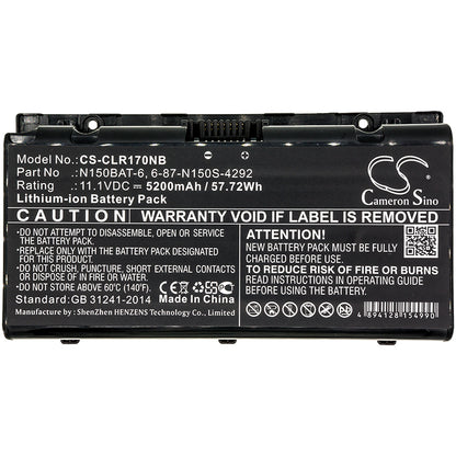 Replacement Battery for Clevo N170RD – Notebook, Laptop – 5200mAh / 11.1V - image 3