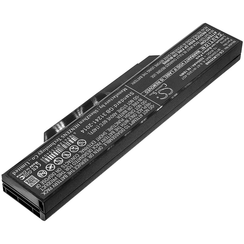 Replacement Battery for Clevo W255CEW – Notebook, Laptop – 5200mAh / 10.8V - image 2