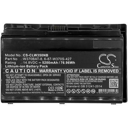 Replacement Battery for Clevo | Gigabyte | Hasee | Schenker | Sager W350ST – Notebook, Laptop – 5200mAh / 14.8V - image 3