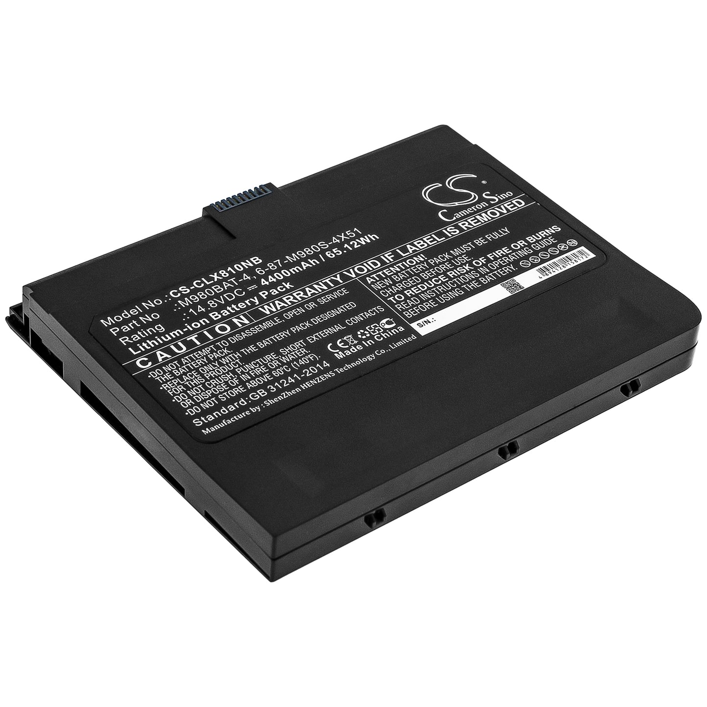 Replacement Battery for Clevo X8100 – Notebook, Laptop – 4400mAh / 14.8V - image 1
