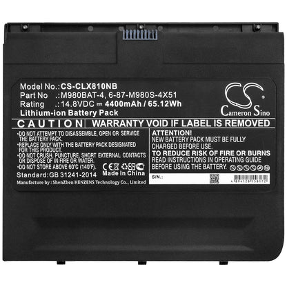 Replacement Battery for Clevo X8100 – Notebook, Laptop – 4400mAh / 14.8V - image 3