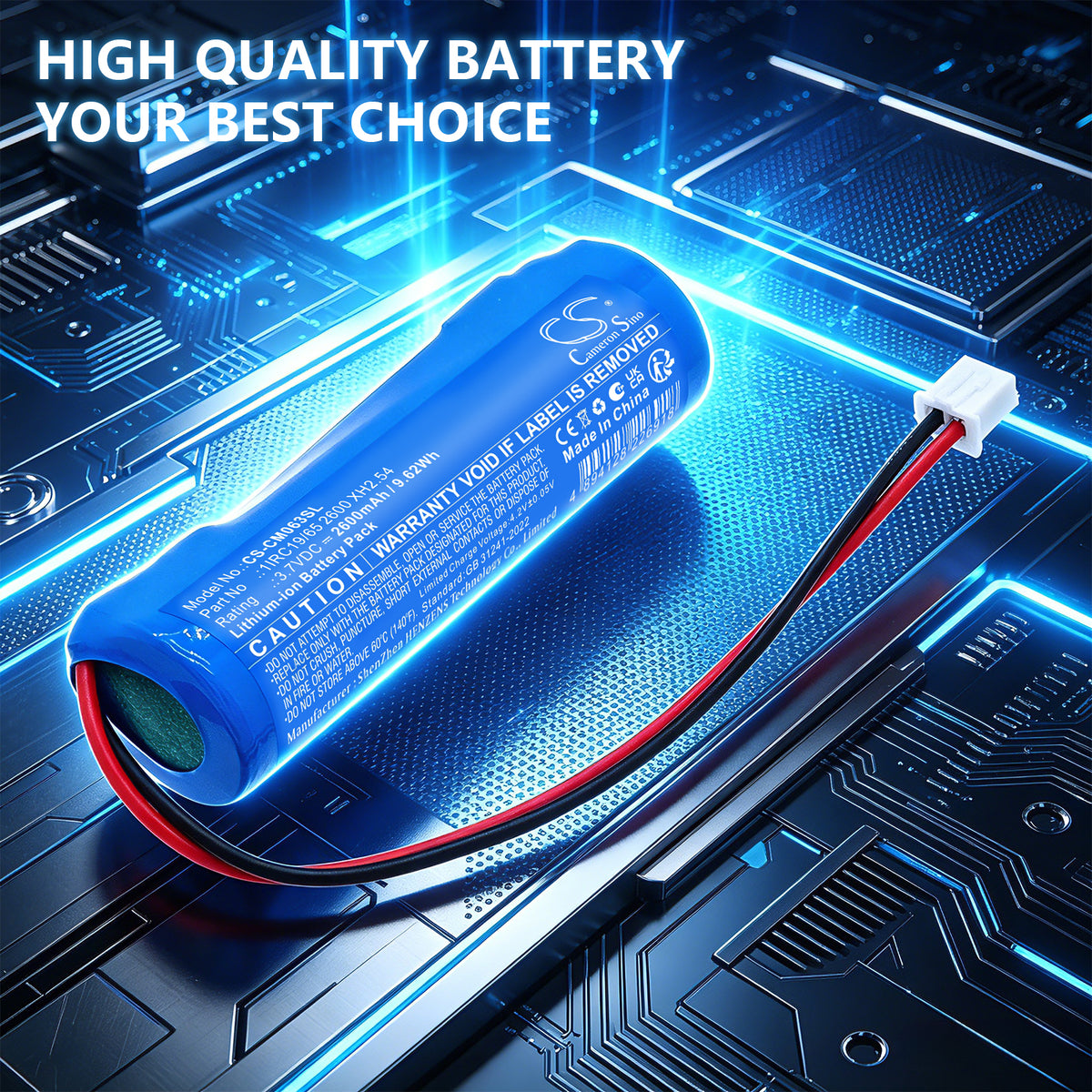 Replacement Battery for Battery Pack – Battery Pack – 2600mAh / 3.7V