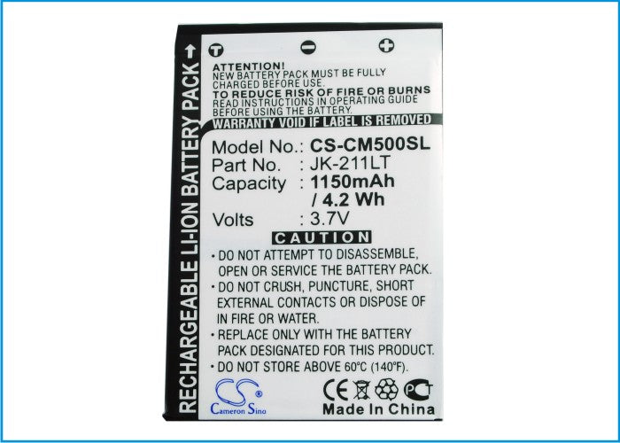 Replacement Battery for Casio Cassiopeia EM500 – PDA, Pocket PC – 1150mAh / 3.7V