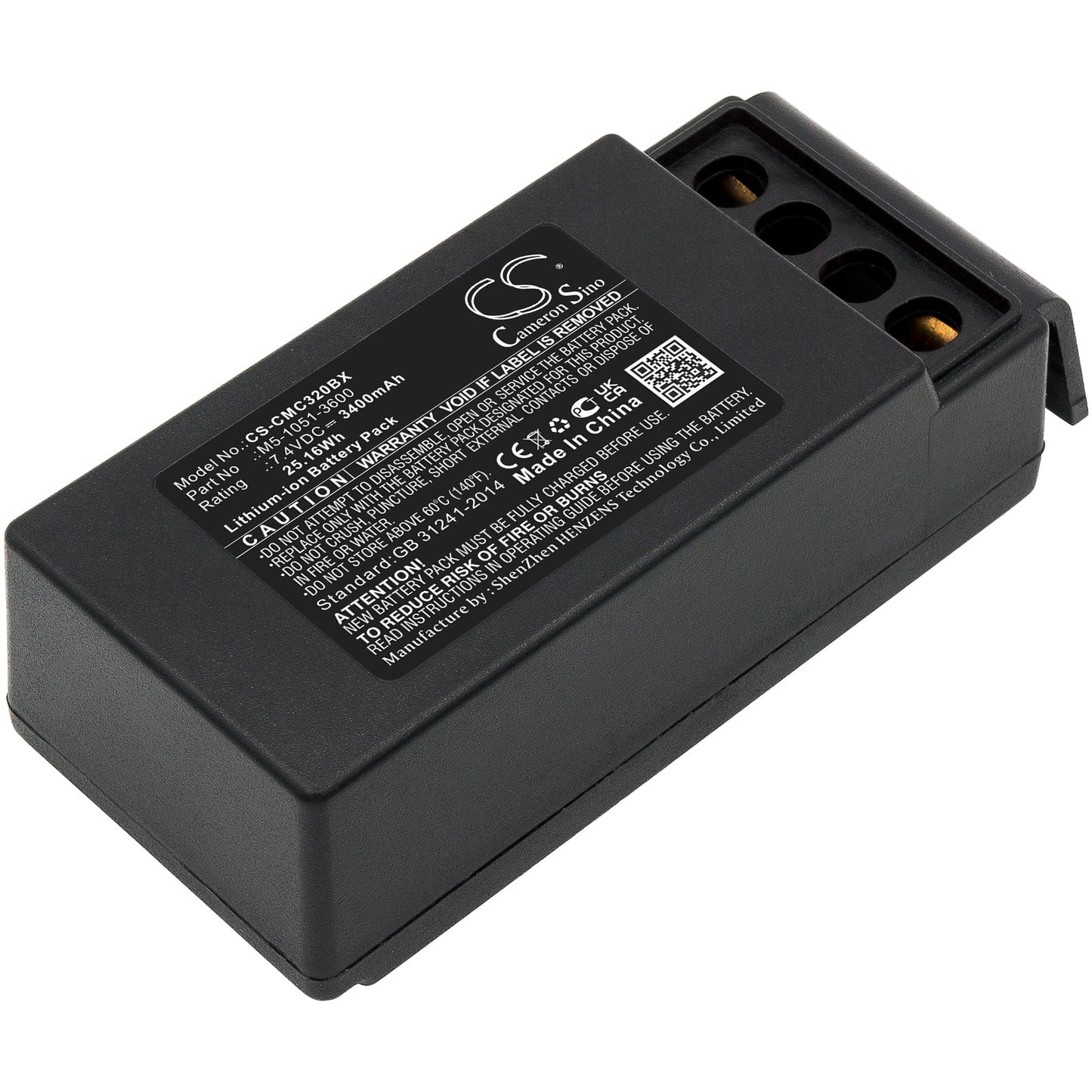 Replacement Battery for Cavotec  M9-1051-3600 EX – Crane Remote Control – 3400mAh / 25.16Wh / 7.4V