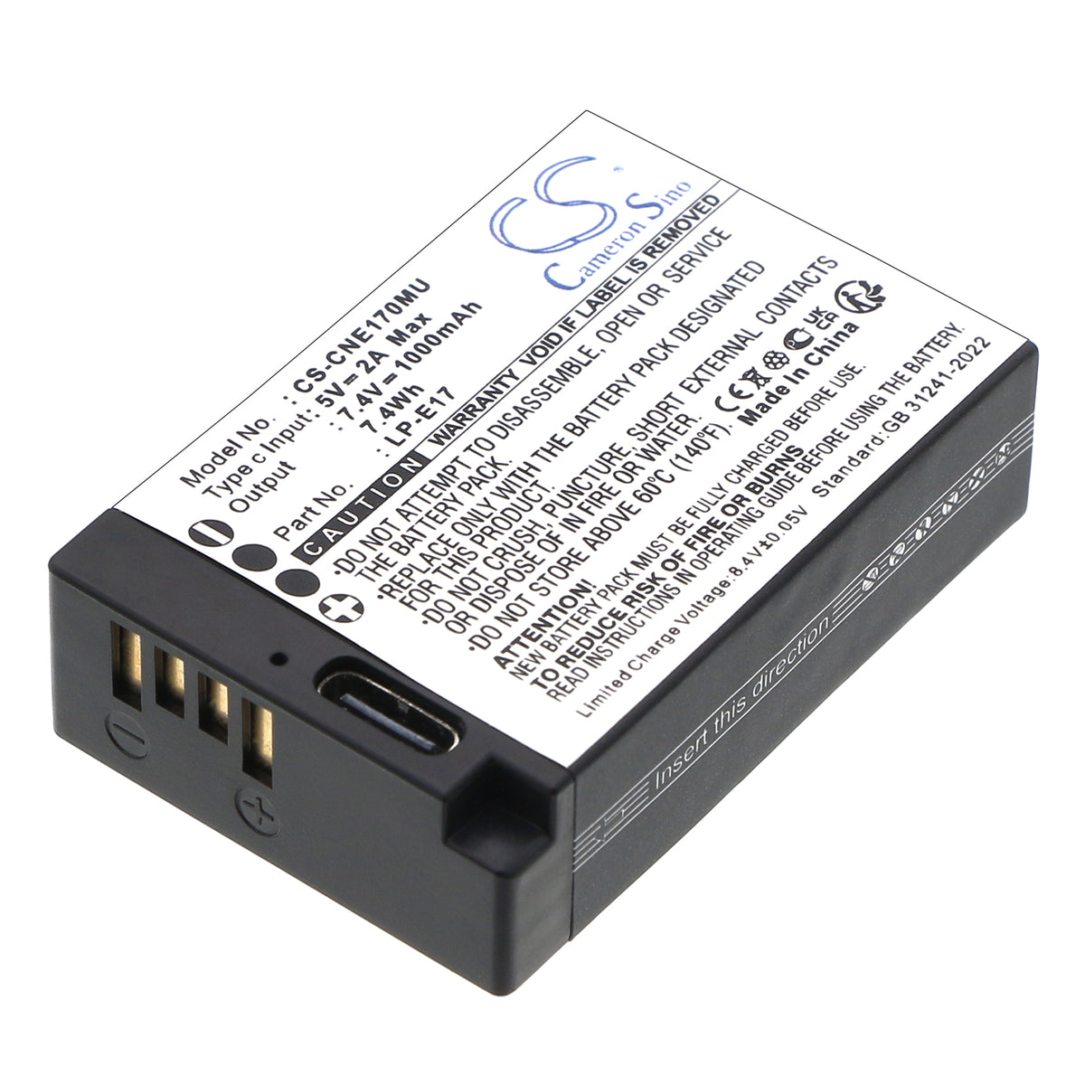 Replacement Battery for Saramonic | Canon VmicLink5 RX+ – Camera – 1000mAh / 7.4V