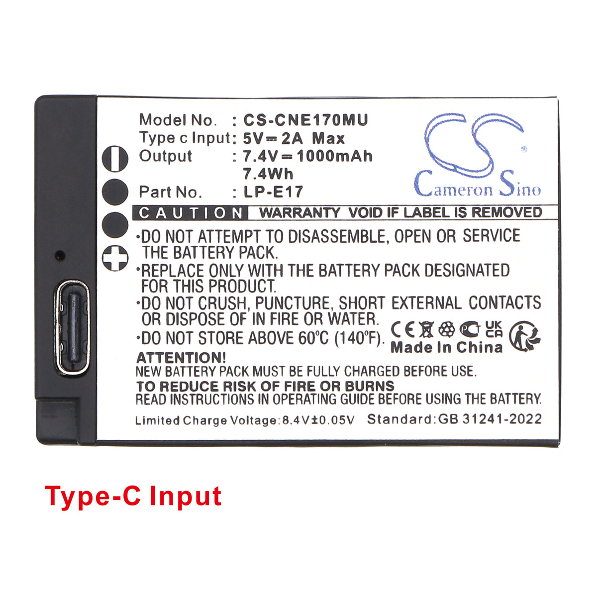 Replacement Battery for Saramonic | Canon VmicLink5 RX+ – Camera – 1000mAh / 7.4V