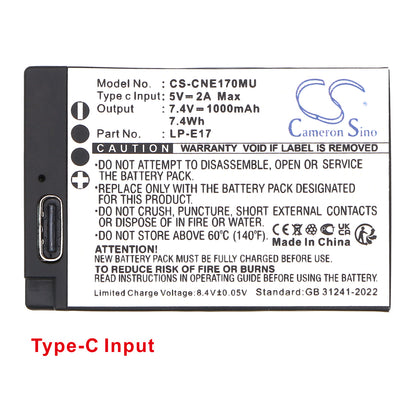Replacement Battery for Saramonic | Canon VmicLink5 RX+ – Camera – 1000mAh / 7.4V