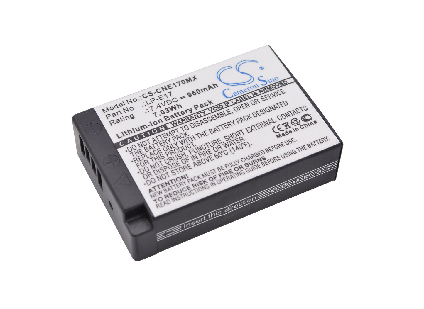 Replacement Battery for Canon  EOS 200D – Camera – 950mAh / 7.03Wh / 7.4V
