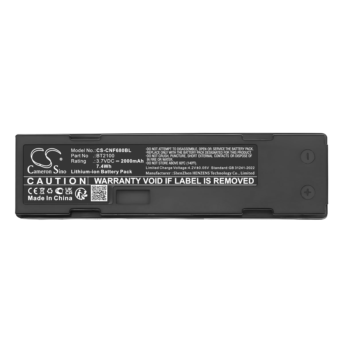 Replacement Battery for ZEBEX | Cognex | CINO Z-3190BT – Barcode Scanner – 2000mAh / 3.7V