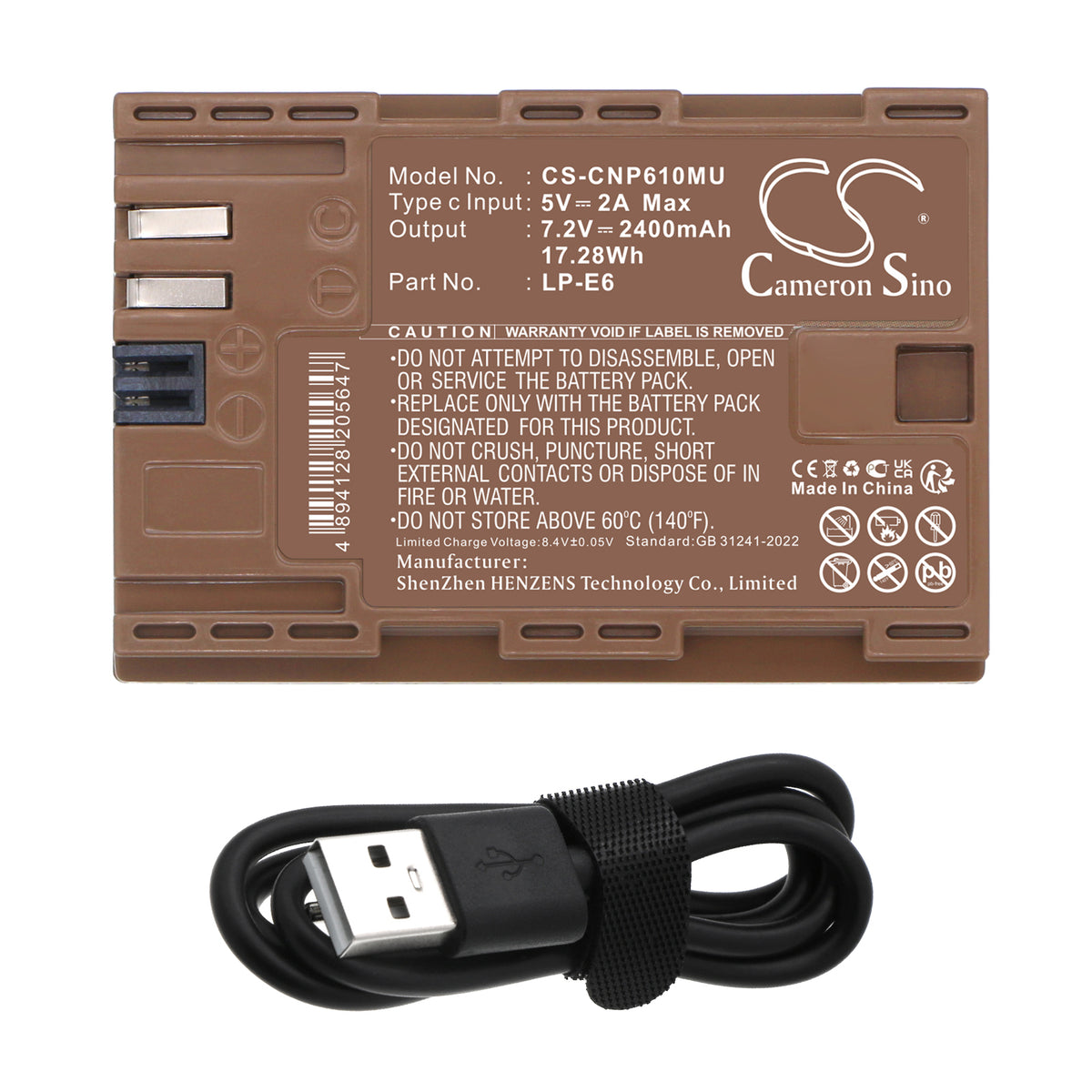 Replacement Battery for Canon | Tether Tools EOS 5D Mark II – Camera – 2400mAh / 7.2V