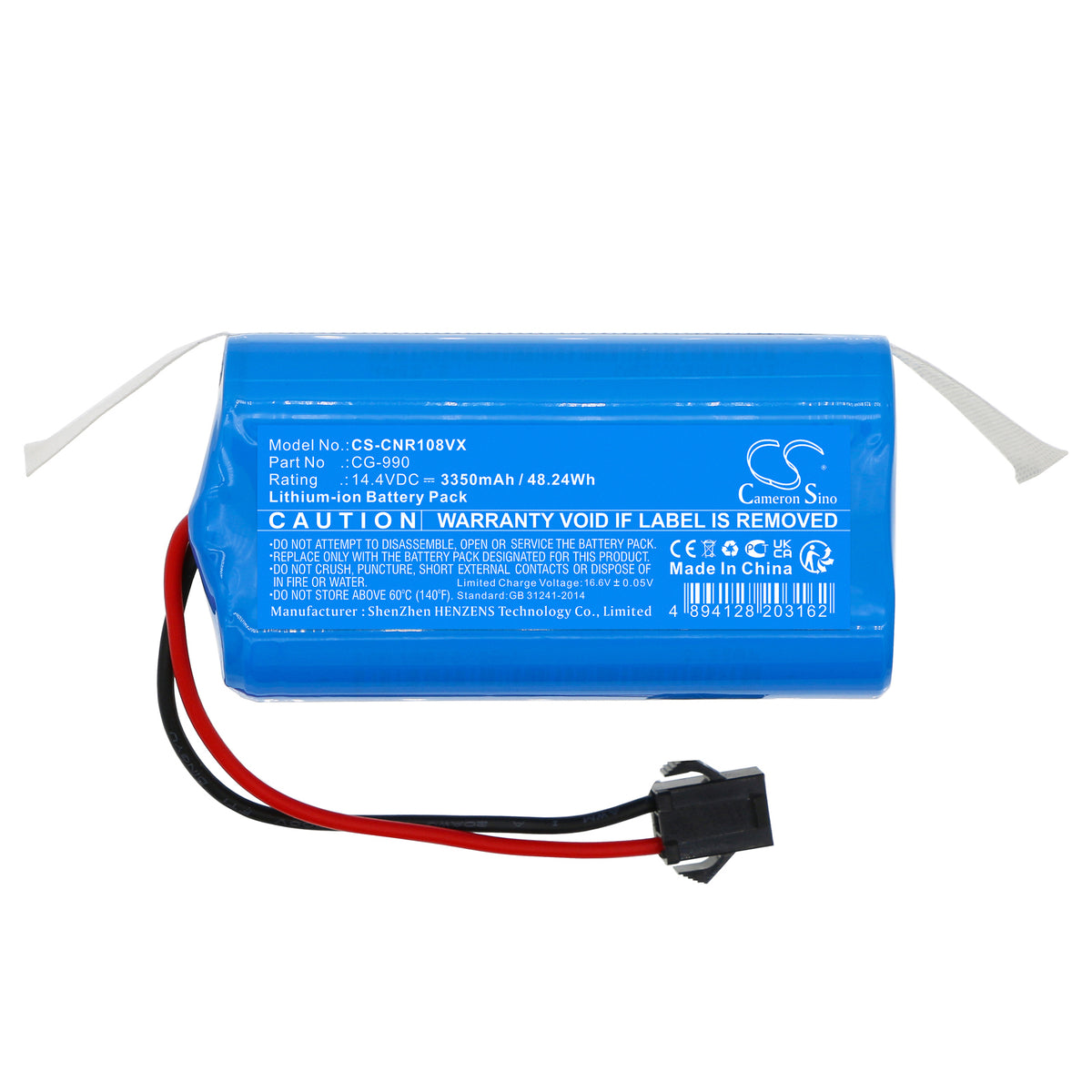 Replacement Battery for Robzone | Infiniton Duoro X-Go – Vacuum – 3350mAh / 14.4V