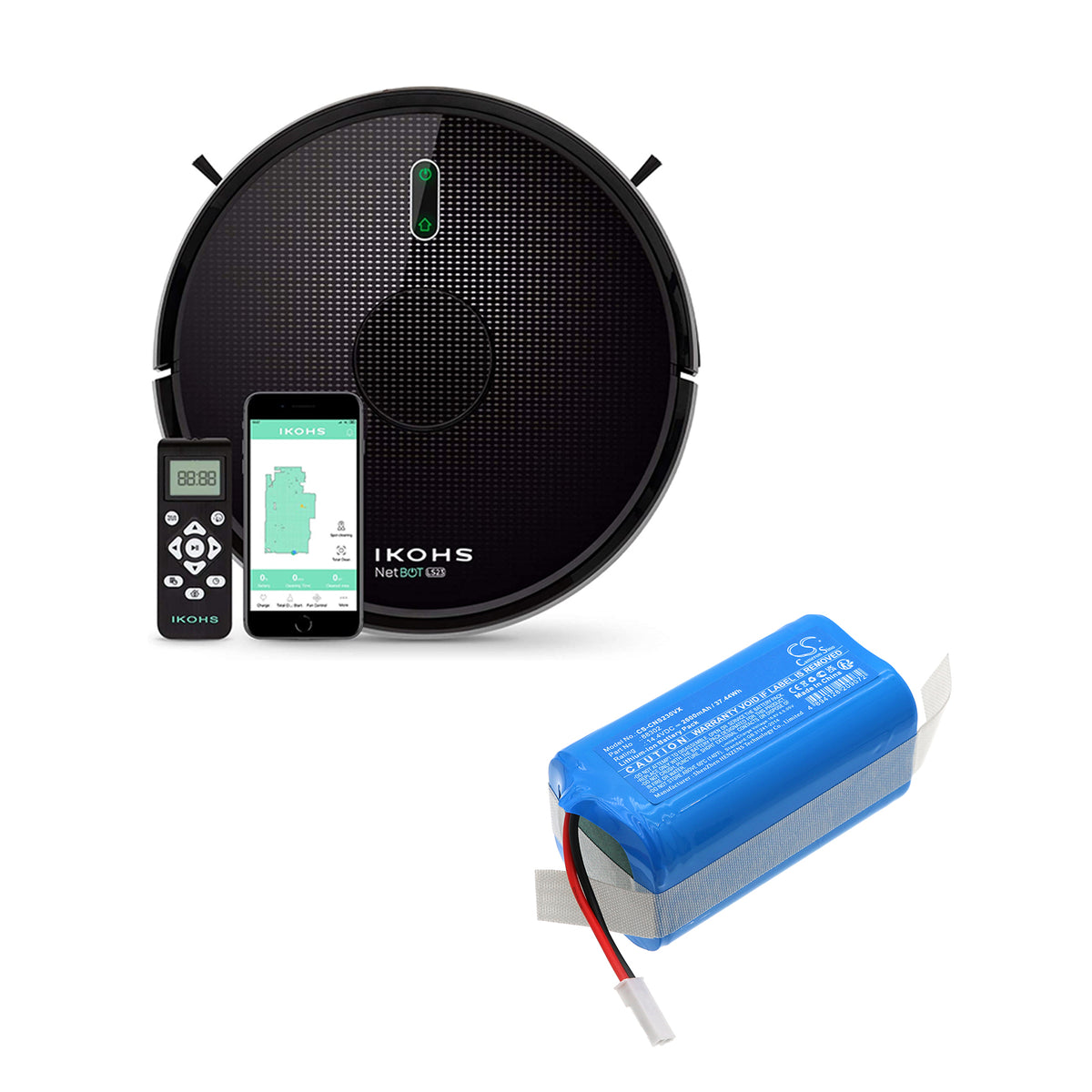 Replacement Battery for Ikohs Create Netbot LS23 – Vacuum – 2600mAh / 14.4V