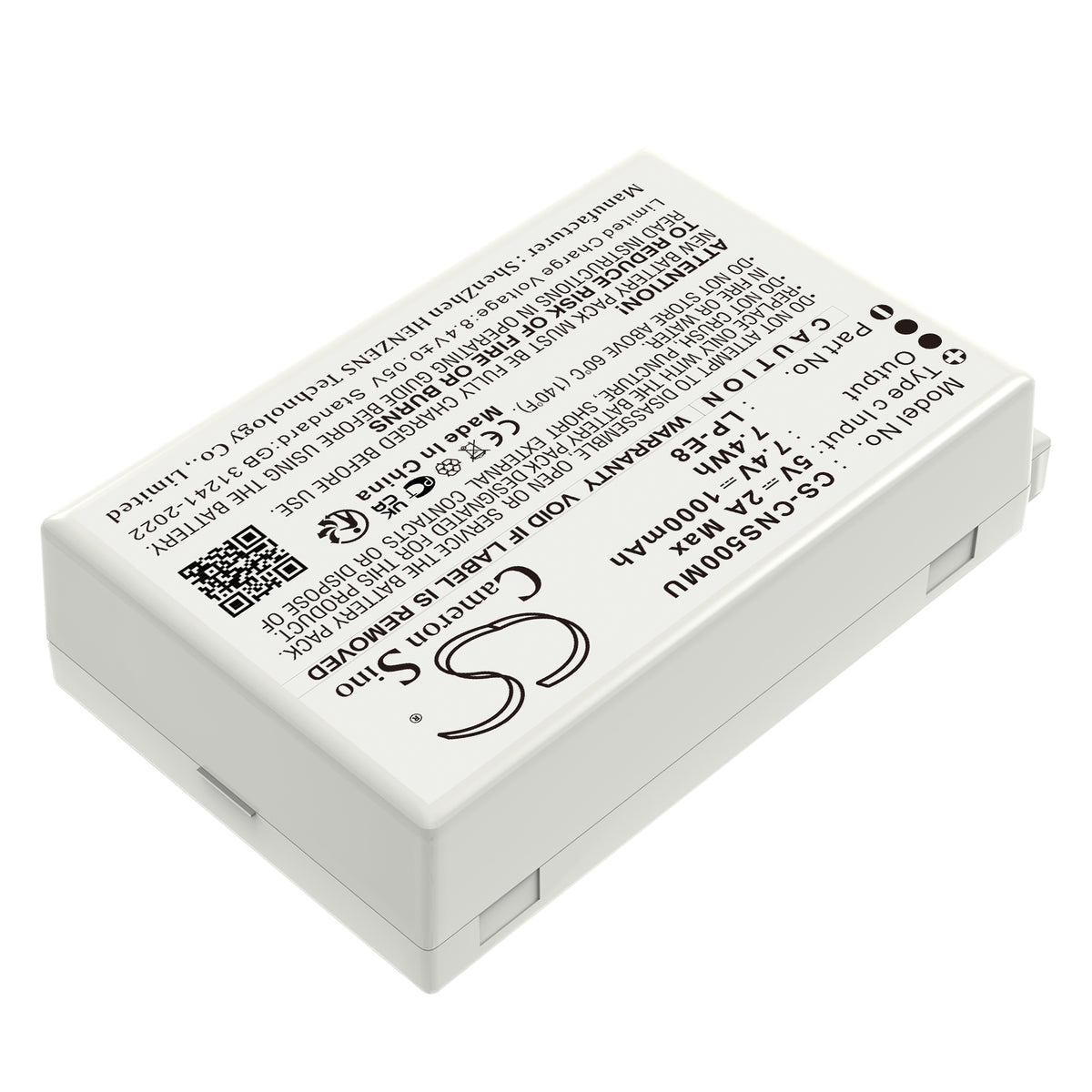 Replacement Battery for Canon EF-S – Camera – 1000mAh / 7.4V
