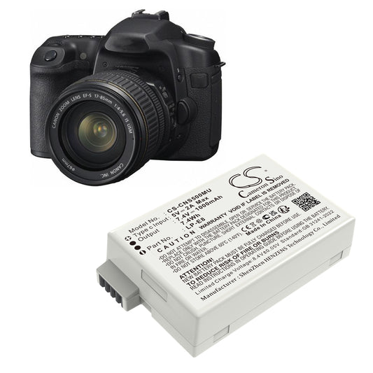 Replacement Battery for Canon EF-S – Camera – 1000mAh / 7.4V