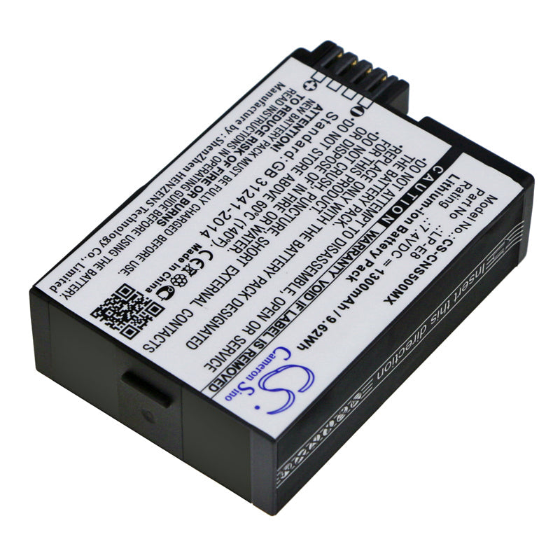 Replacement Battery for Canon  EF-S – Camera – 1100mAh / 8.14Wh / 7.4V