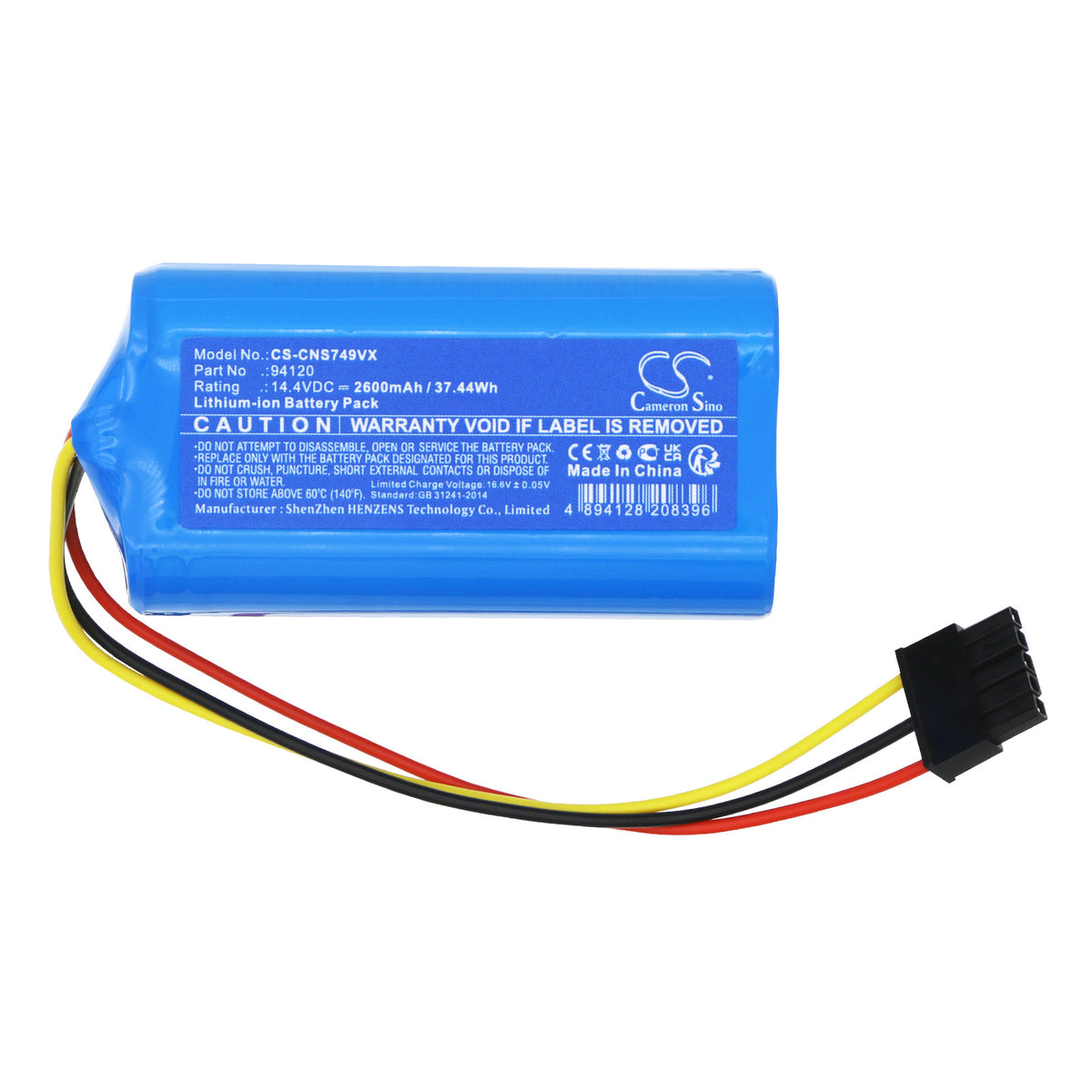 Replacement Battery for Cecotec Conga 7490 Immortal Genesis – Vacuum – 2600mAh / 14.4V