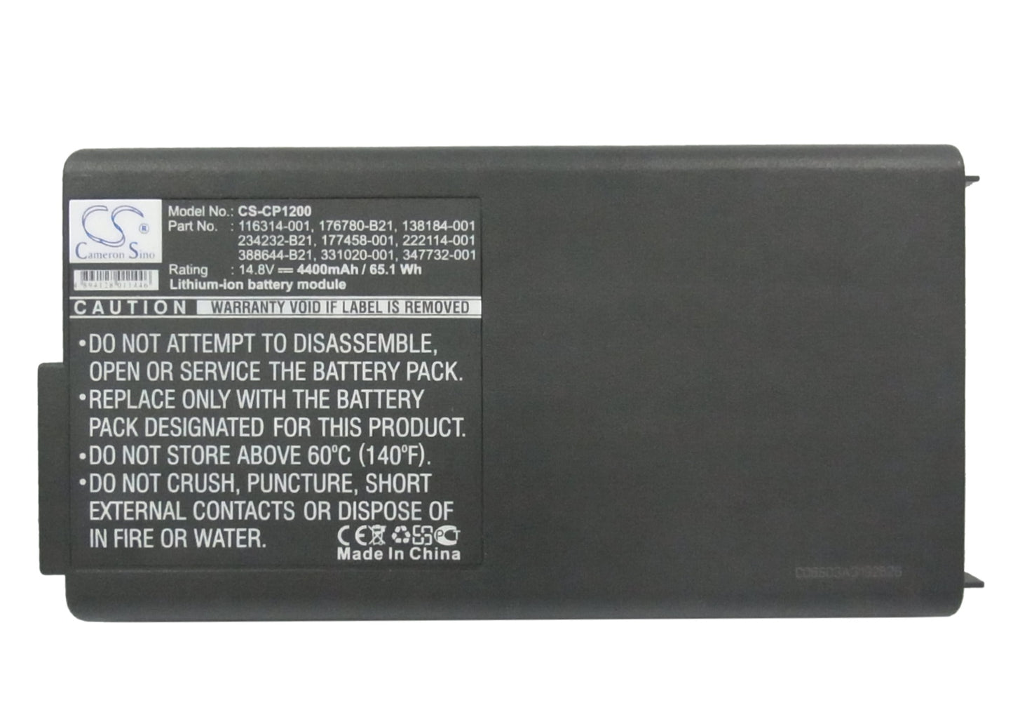 Replacement Battery for Compaq Presario 1200 – Notebook, Laptop – 4400mAh / 14.8V - image 5