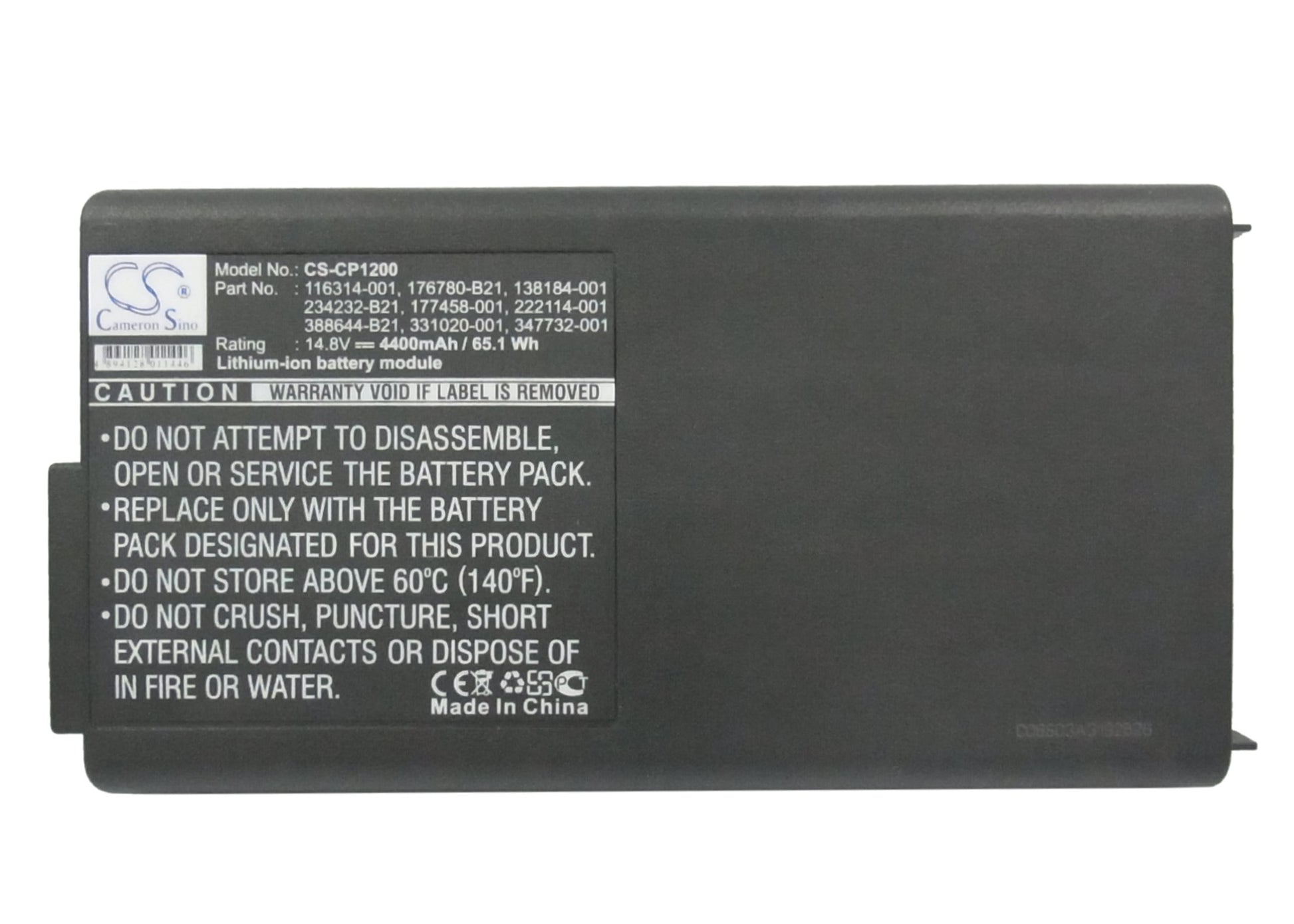 Replacement Battery for Compaq Presario 1200 – Notebook, Laptop – 4400mAh / 14.8V - image 5