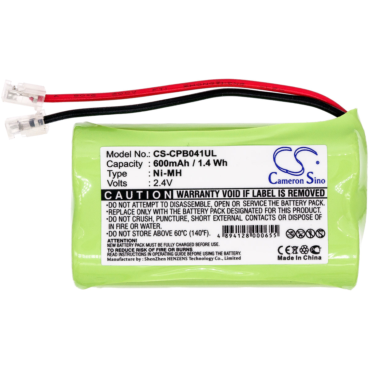 Replacement Battery for Universal AA x 2 – Cordless Phone – 600mAh / 2.4V