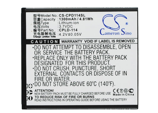 Replacement Battery for Coolpad 8079 – Mobile, SmartPhone – 1300mAh / 3.7V