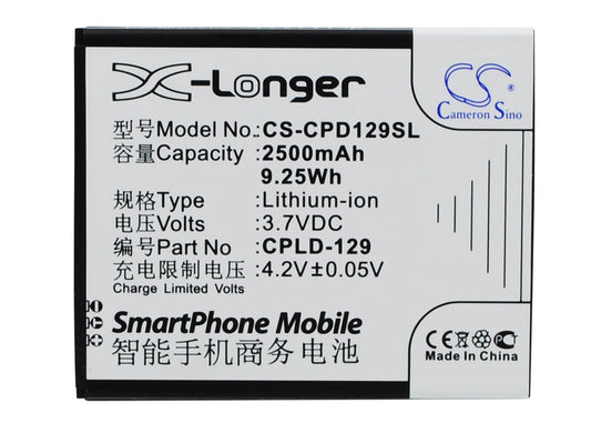 Replacement Battery for Coolpad 5315 – Mobile, SmartPhone – 2500mAh / 3.7V