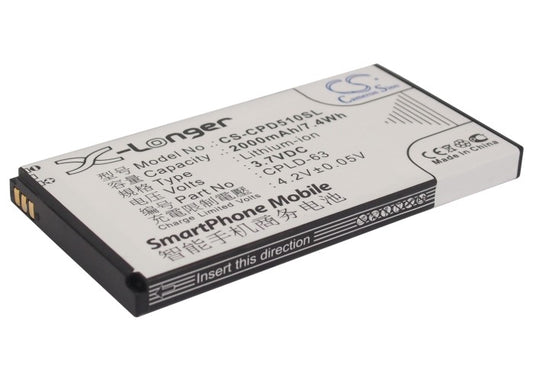 Replacement Battery for Coolpad D508 – Mobile, SmartPhone – 2000mAh / 3.7V