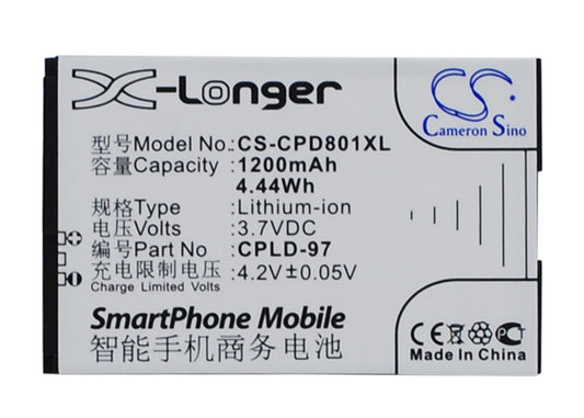 Replacement Battery for Coolpad 8010 – Mobile, SmartPhone – 1200mAh / 3.7V