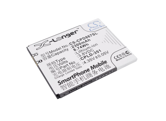 Replacement Battery for Coolpad F2 – Mobile, SmartPhone – 2300mAh / 3.8V