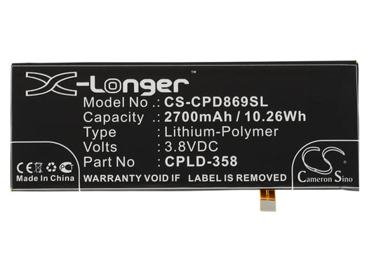Replacement Battery for Coolpad X7 – Mobile, SmartPhone – 2700mAh / 3.8V