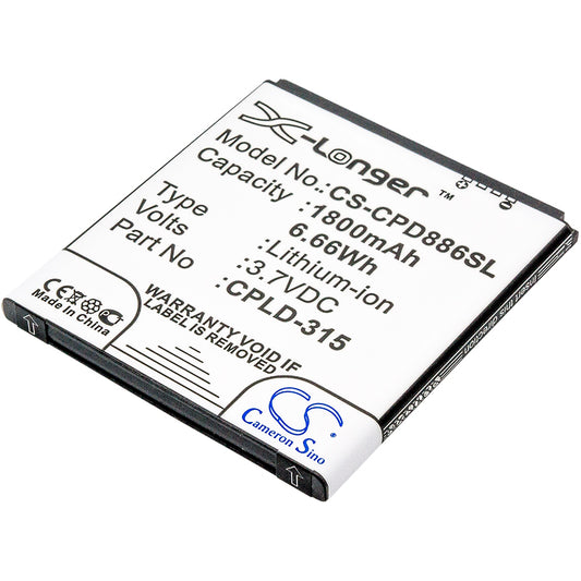 Replacement Battery for Vodafone 888N – Mobile, SmartPhone – 1800mAh / 3.7V