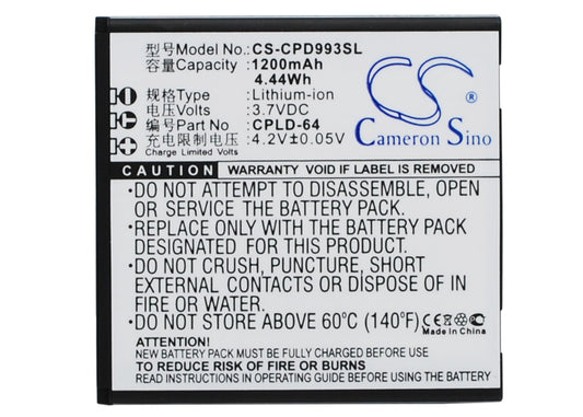 Replacement Battery for Coolpad 9930 – Mobile, SmartPhone – 1200mAh / 3.7V
