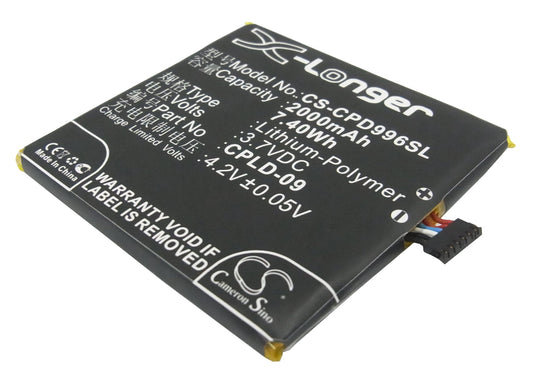 Replacement Battery for Coolpad 9960 – Mobile, SmartPhone – 2000mAh / 3.7V