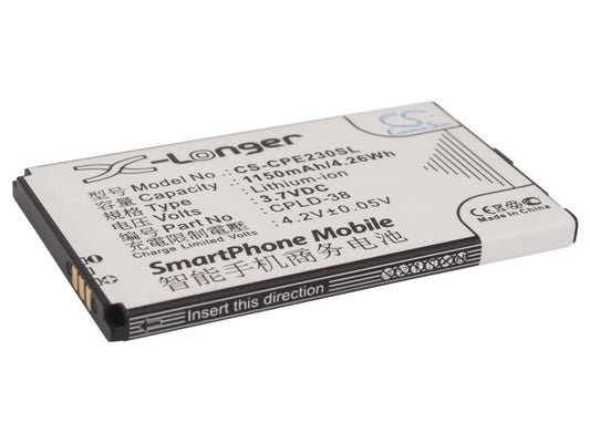 Replacement Battery for Coolpad E230 – Mobile, SmartPhone – 1150mAh / 3.7V