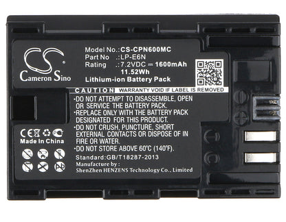Replacement Battery for Tether Tools  Air Direct – Camera – 1600mAh / 11.52Wh / 7.2V