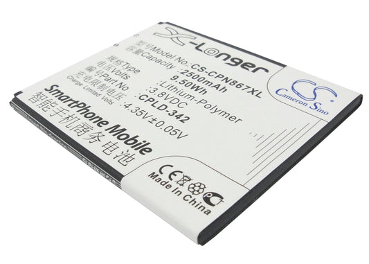 Replacement Battery for Coolpad 8670 – Mobile, SmartPhone – 2500mAh / 3.8V
